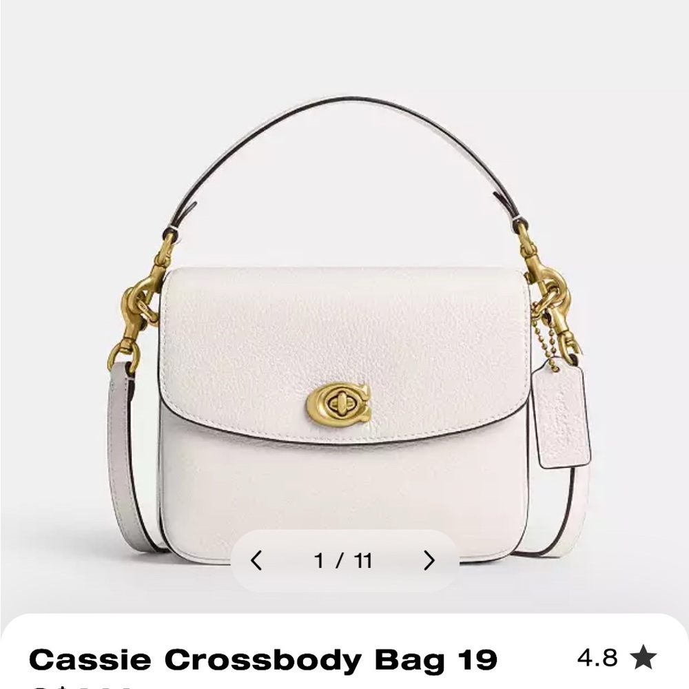 Coach Ivory Crossbody Bag with Gold Accents - Picture 2 of 15
